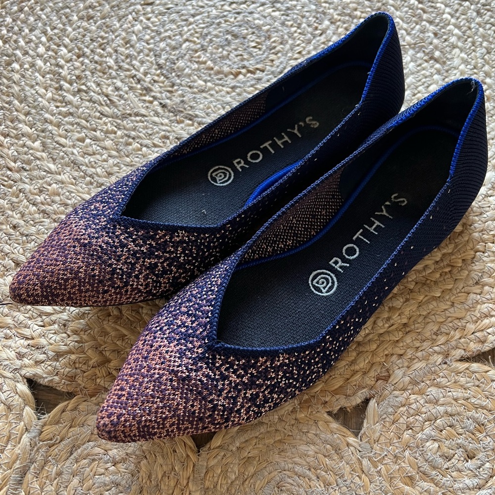 Gently worn rare sparkly Rothy’s 8W